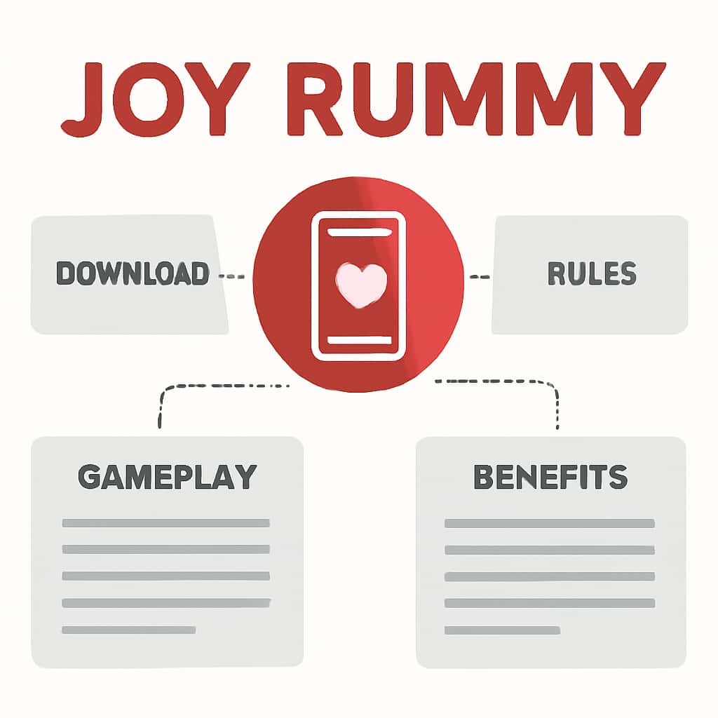 Diagram illustrating Joy Rummy Download process.