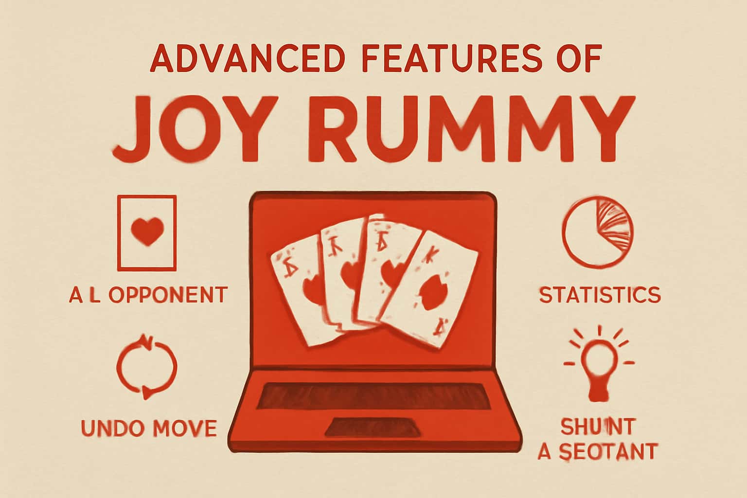 High-tech render showcasing advanced features of Joy Rummy.