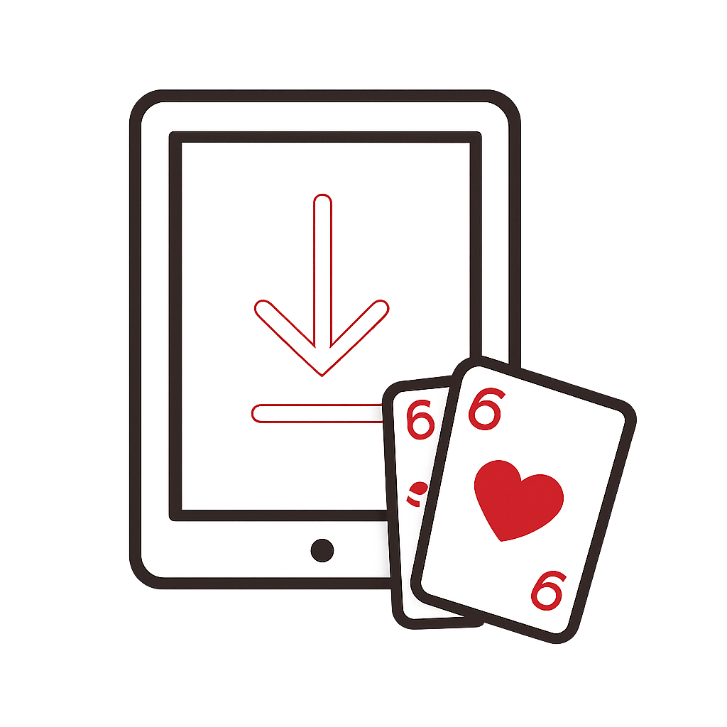 Illustration showing the steps to install Joy Rummy on Android.