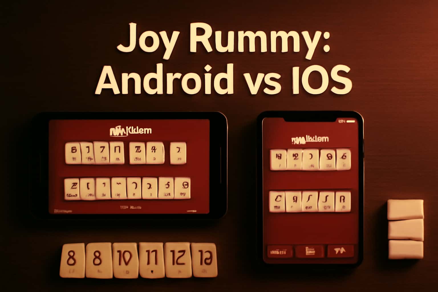 A visual representation of Joy Rummy on Android and iOS platforms.