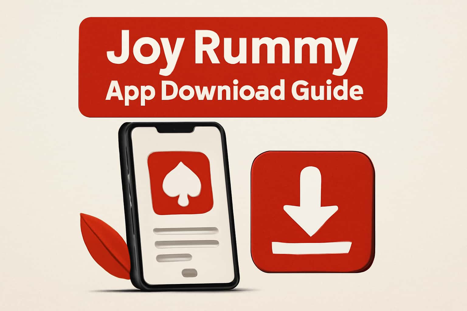 Informational scene about downloading the Joy Rummy app.