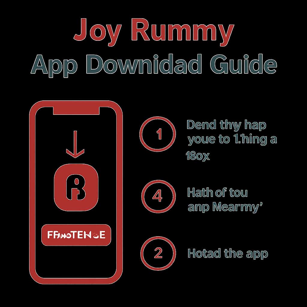Diagram illustrating the download process for the Joy Rummy app.