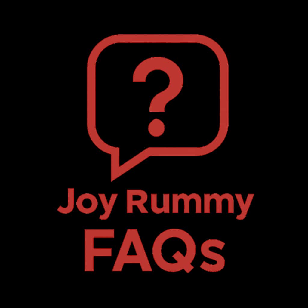 A badge illustrating the concept of Joy Rummy FAQs.