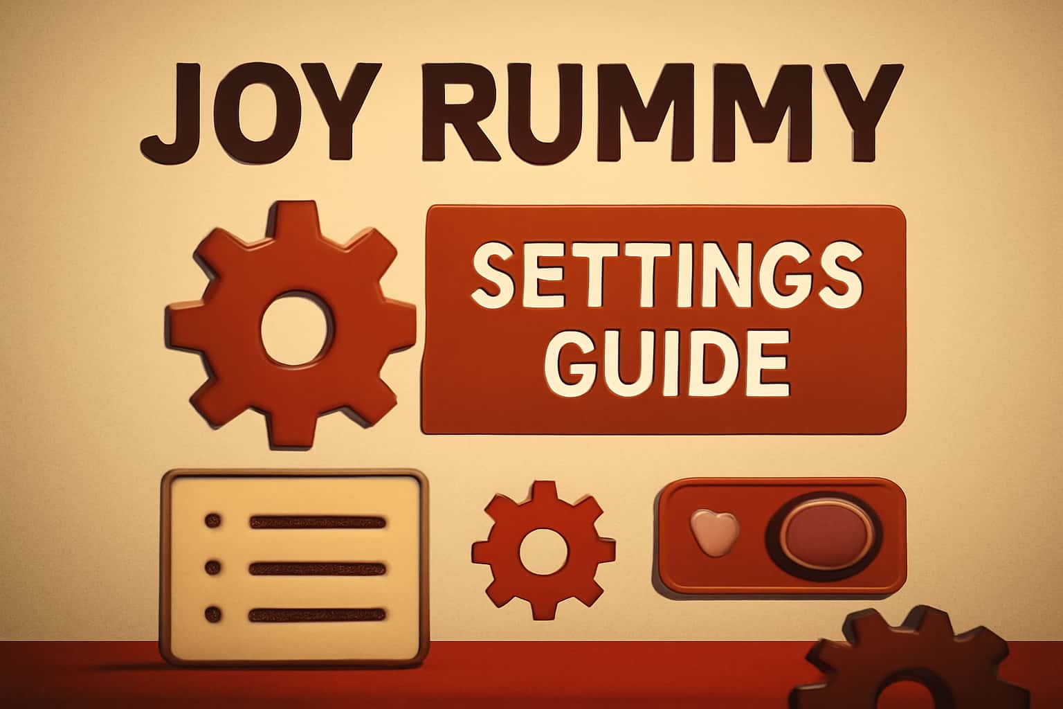 A high-quality informational scene about Joy Rummy with prominent text.