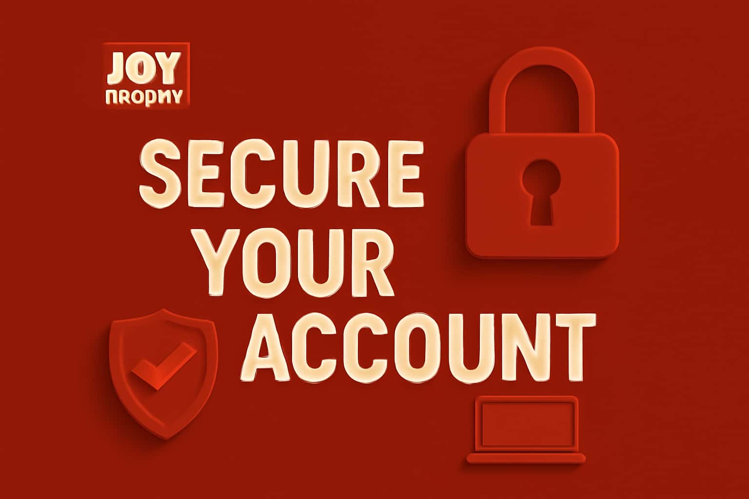 A high-tech visual representation of account security for Joy Rummy.