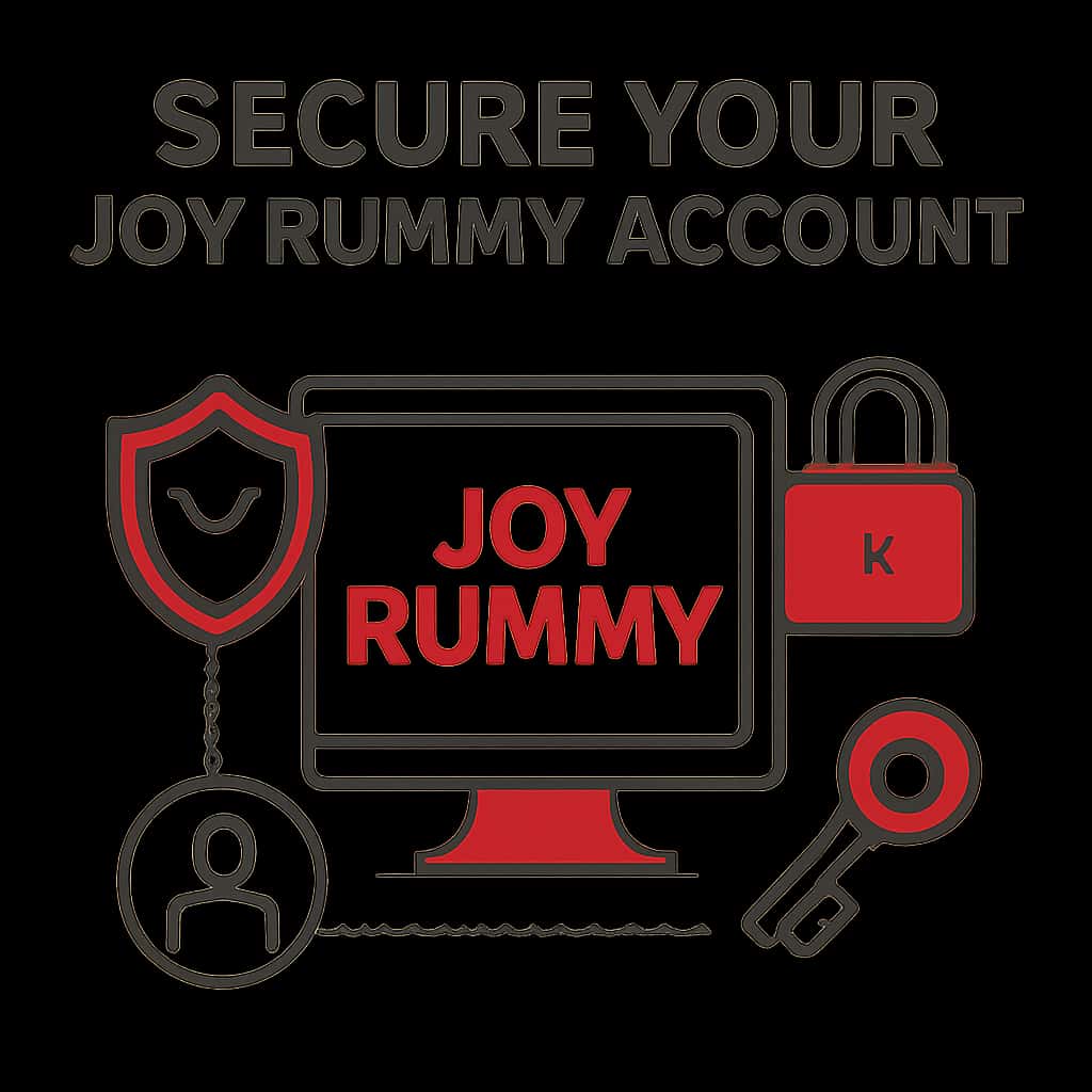 An educational diagram about securing your Joy Rummy account.